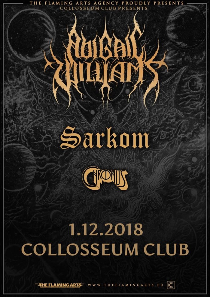 ABIGAIL WILLIAMS, SARKOM, CHRONUS - 1.12.2018 - Koice - Collosseum Club
