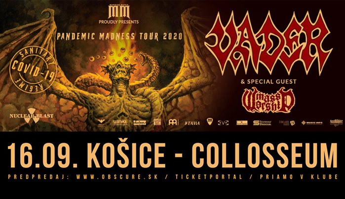Pandemic Madness Tour 2020: VADER, MASS WORSHIP - 16. 9. 2020, Košice, Collosseum