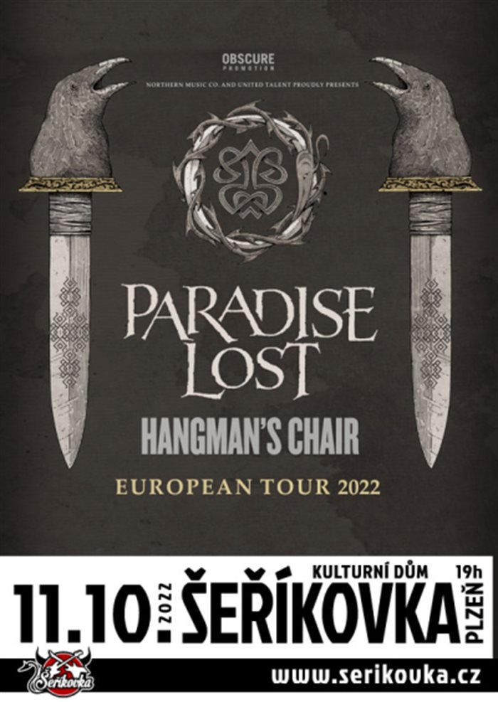 PARADISE LOST, HANGMAN'S CHAIR - Plze, ekovka - 11. jna 2022